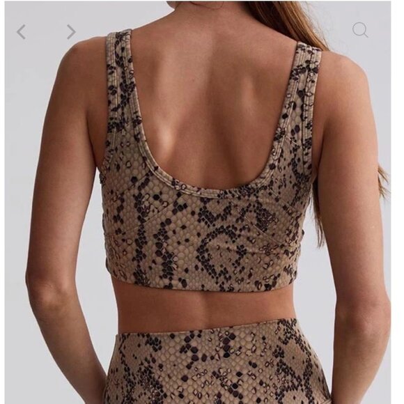 Varley Sport Bra Size XS Kellam Mojave Snake Padded Brown NWOT $54 - Picture 2 of 12